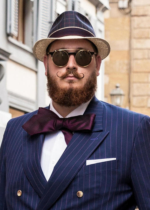 Blue Double-Breasted Coat